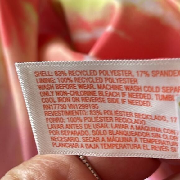 Cat & Jack  Girls Bathing Suit Top, Size Medium, Neon Colors Swim Top - Picture 6 of 6